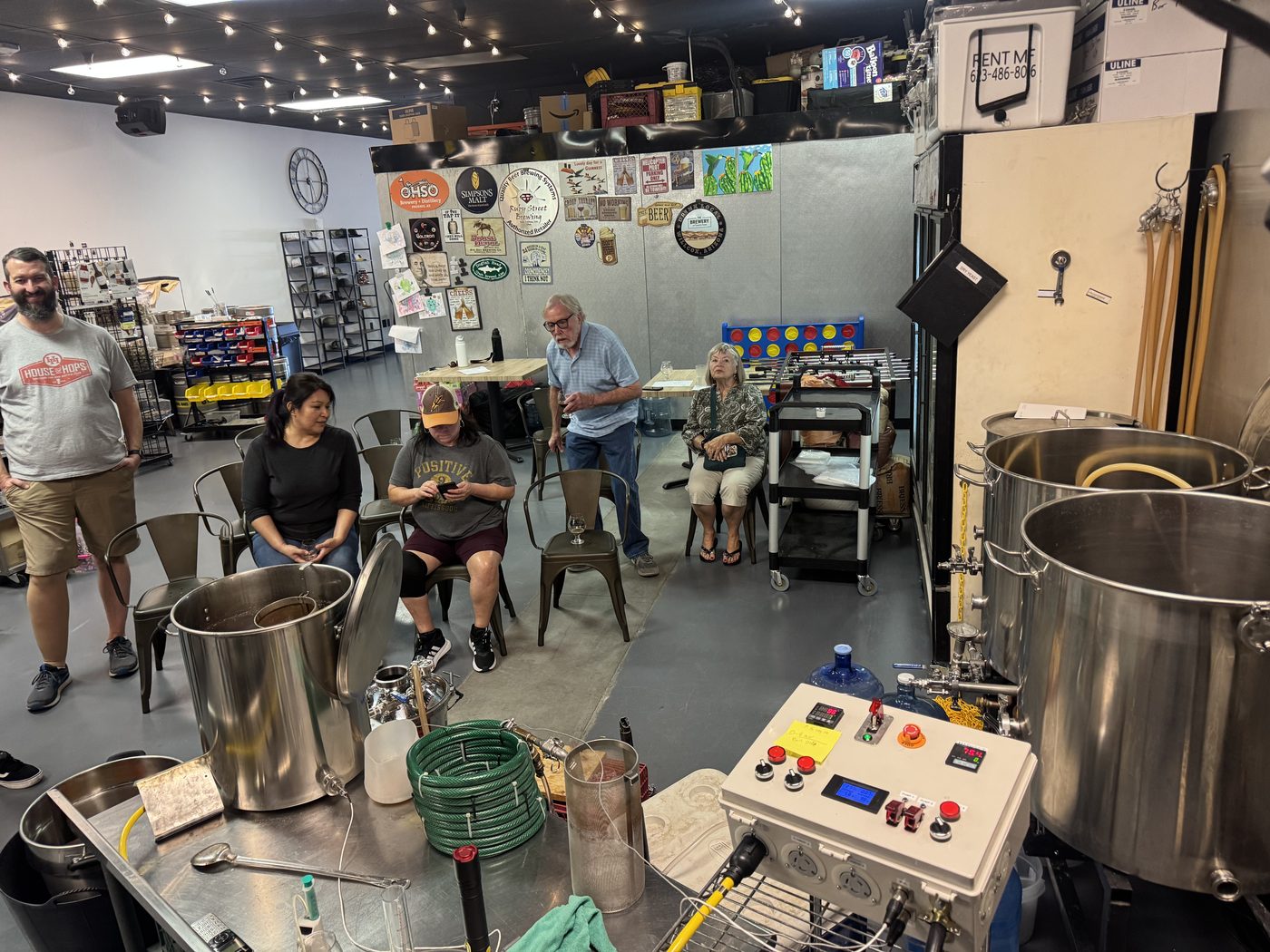 Beginner brewing class in session